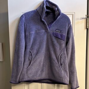 Patagonia Los Gatos Lavender Pullover Fleece with Snap Placket